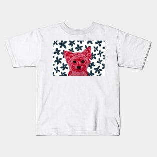 Kate Yorkie by Flower Wallpaper Kids T-Shirt